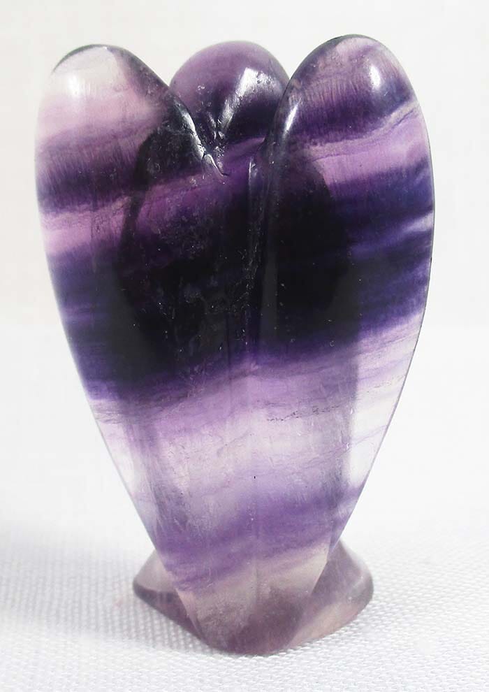 AA Grade Purple Fluorite Angel 5cm - Crystal Carvings > Crystal Angels