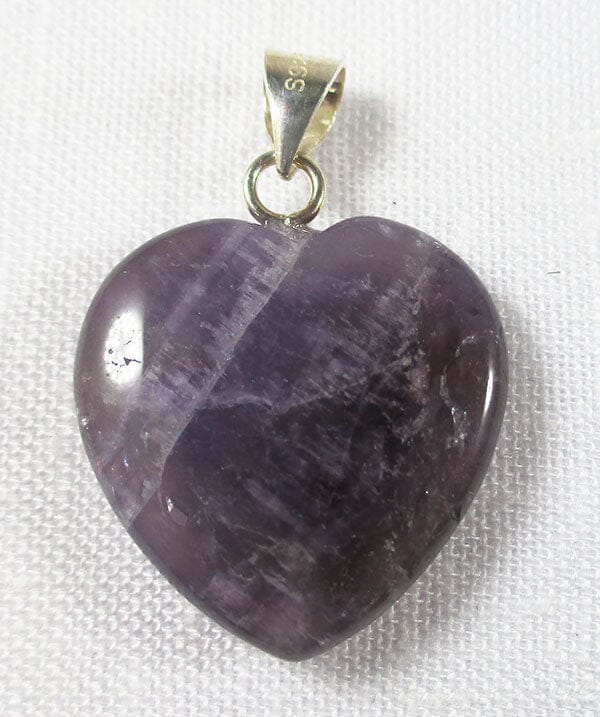 Amethyst Heart Pendant (Small) - Crystal Jewellery > Crystal Pendants