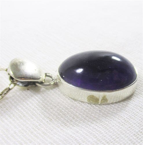 Amethyst Oval Pendant (Small) - Crystal Jewellery > Crystal Pendants
