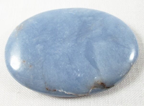 Angelite Palm Stone - Cut & Polished Crystals > Polished Crystal Palm Stones