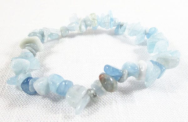 Aquamarine Chip Bracelet - Crystal Jewellery > Gemstone Bracelets
