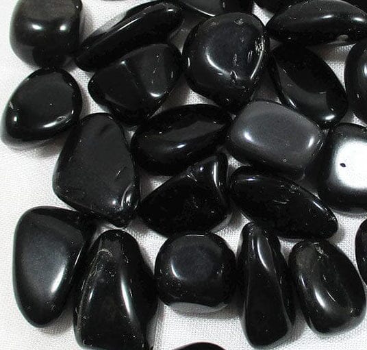 Black Obsidian Rough Tumble Stones (x3) - Cut & Polished Crystals > Polished Crystal Tumble Stones