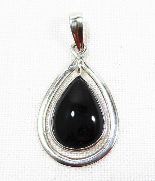 Black Onyx Swing Pendant - Crystal Jewellery > Crystal Pendants