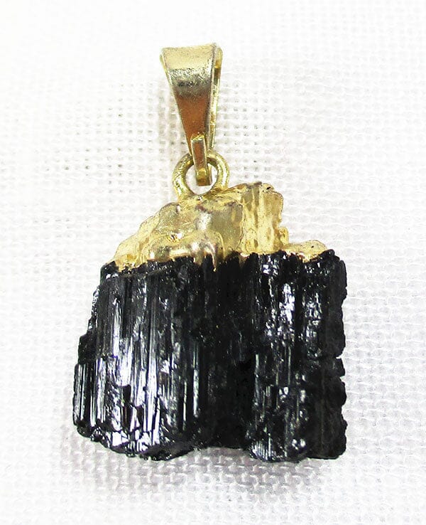 Black Tourmaline Rod Pendant (Small) - Crystal Jewellery > Crystal Pendants
