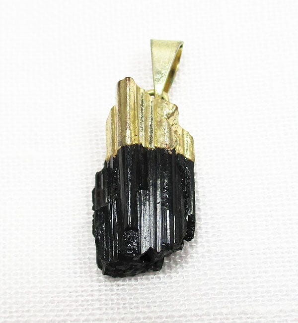 Black Tourmaline Rod Pendant (Small) x1 - Crystal Jewellery > Crystal Pendants