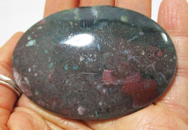 Bloodstone Palm Stone - Cut & Polished Crystals > Polished Crystal Palm Stones