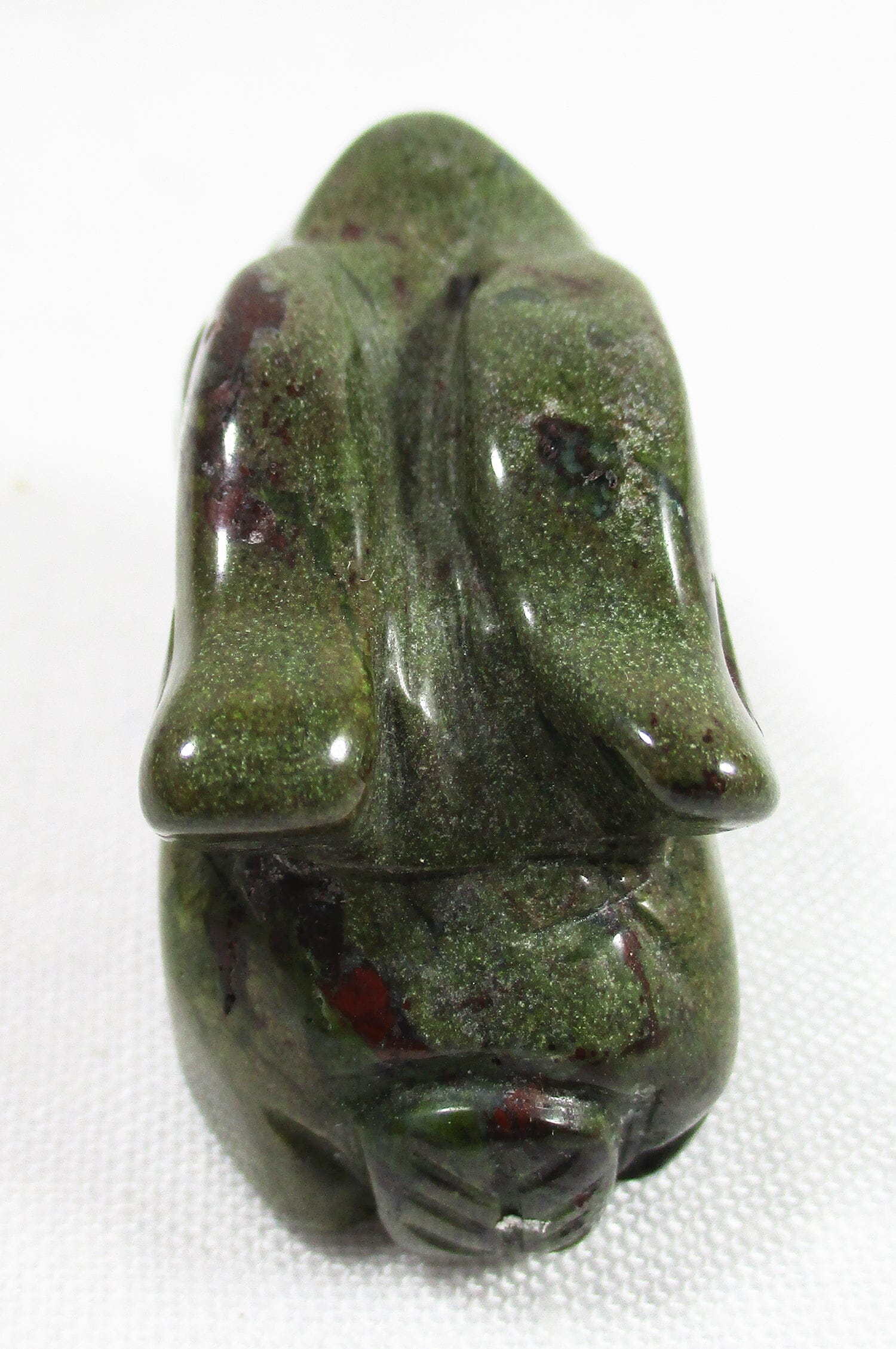 Bloodstone Rabbit - Crystal Carvings > Carved Crystal Animals