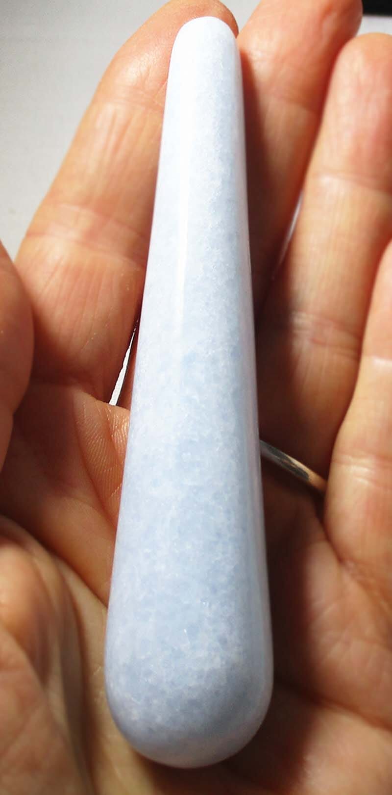 Blue Calcite Wand - Dowsing > Crystal Healing Wands