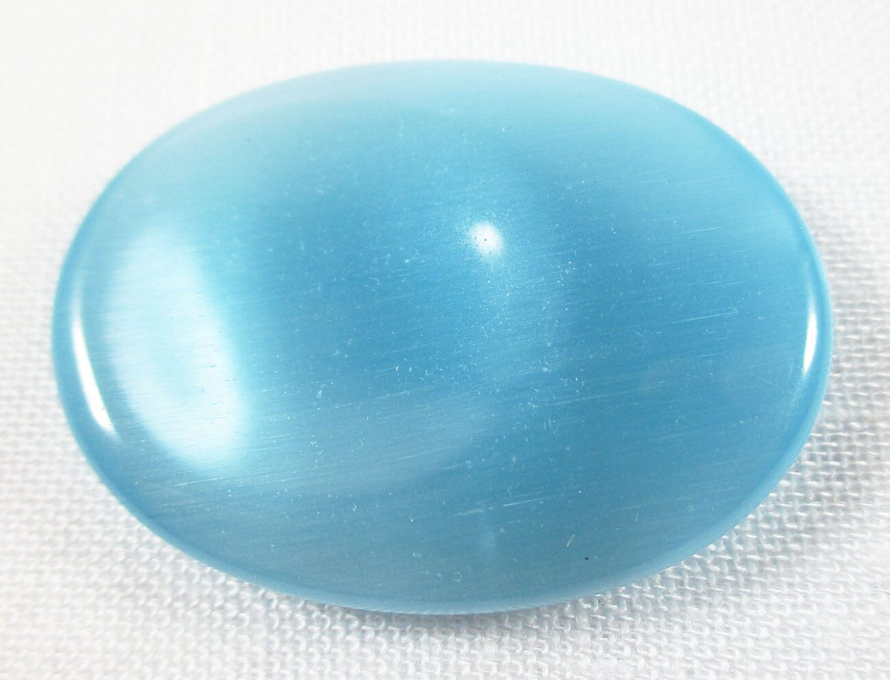 Blue Cats Eye Thumb Stone - Cut & Polished Crystals > Polished Crystal Thumb Stones