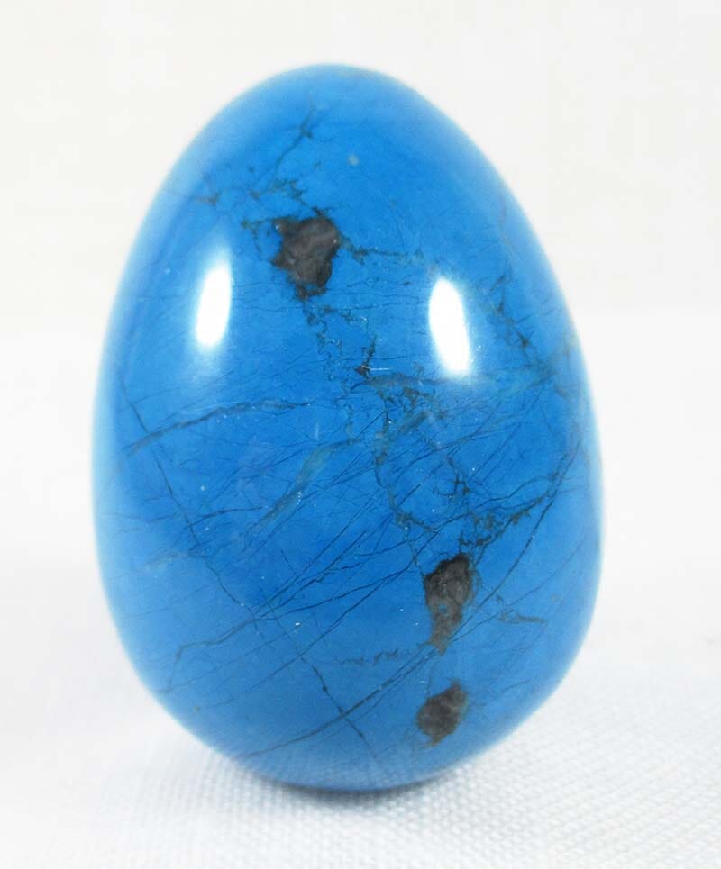 Blue Howlite Egg - Crystal Carvings > Polished Crystal Eggs