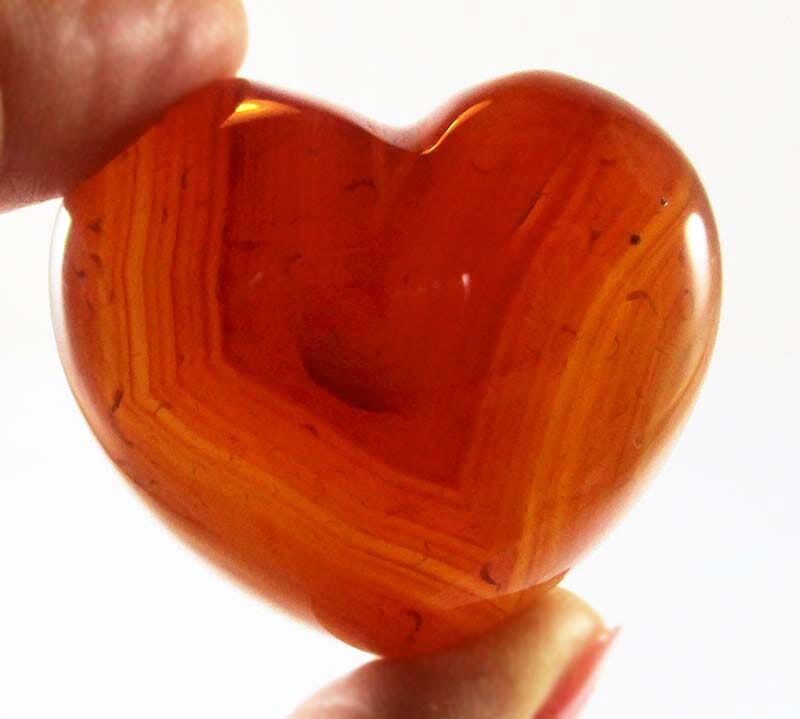 Carnelian Heart - Crystal Carvings > Polished Crystal Hearts