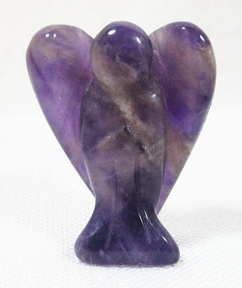 Chevron Amethyst Angel (Small) - Crystal Carvings > Crystal Angels