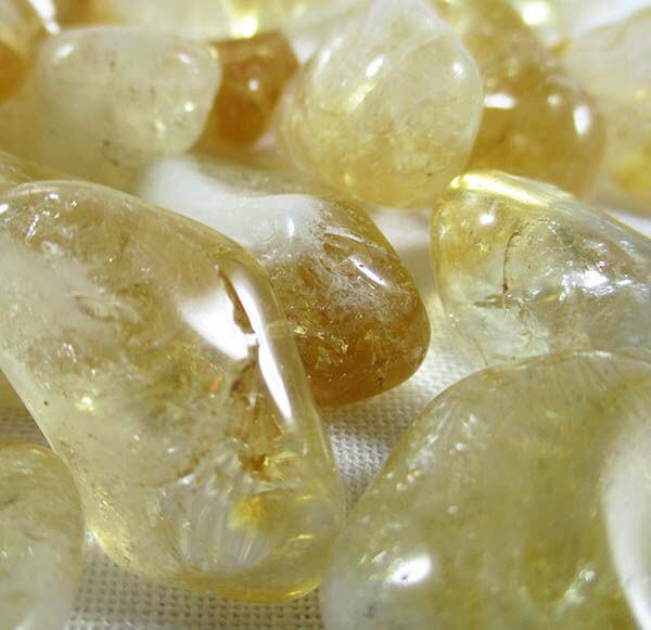 Citrine Tumble Chips (x3) C Grade - Cut & Polished Crystals > Polished Crystal Tumble Stones