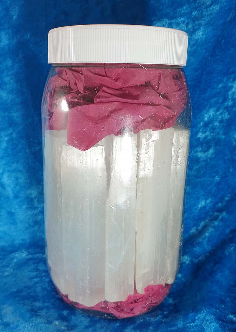 Cleanse and Protect Jar of Rough Selenite 1KG - Natural Crystals > Raw Crystal Chunks