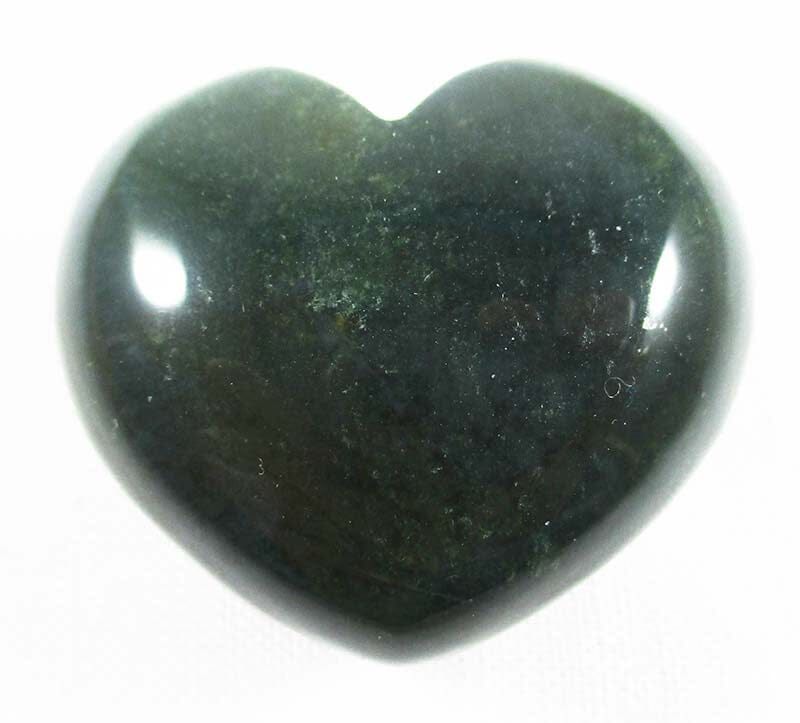 Dark Green Chalcedony Heart - Crystal Carvings > Polished Crystal Hearts