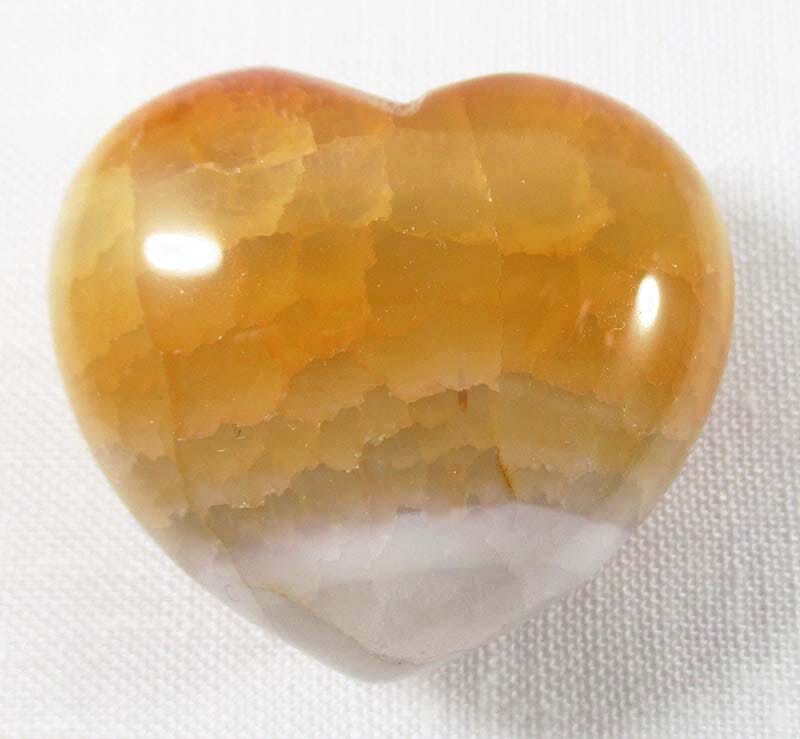 Fire Agate Heart - Crystal Carvings > Polished Crystal Hearts