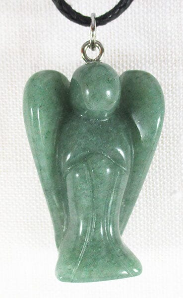 Green Aventurine Angel Pendant - Crystal Jewellery > Angel Pendants