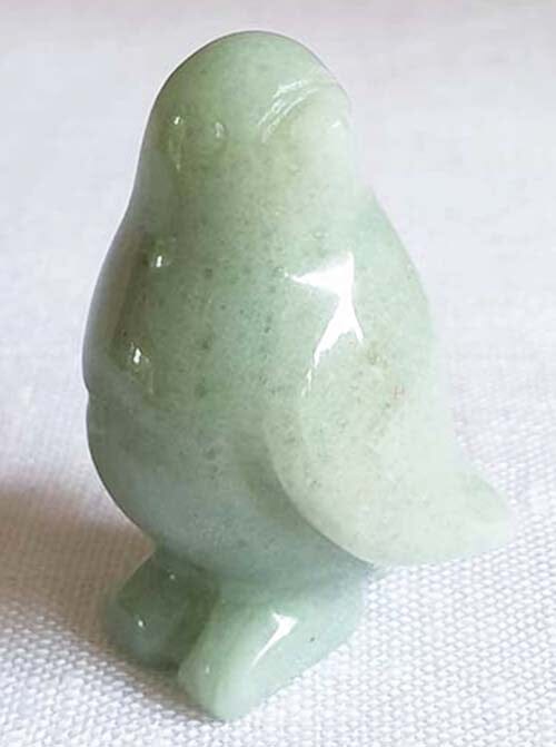 Green Aventurine Penguin - Crystal Carvings > Carved Crystal Animals