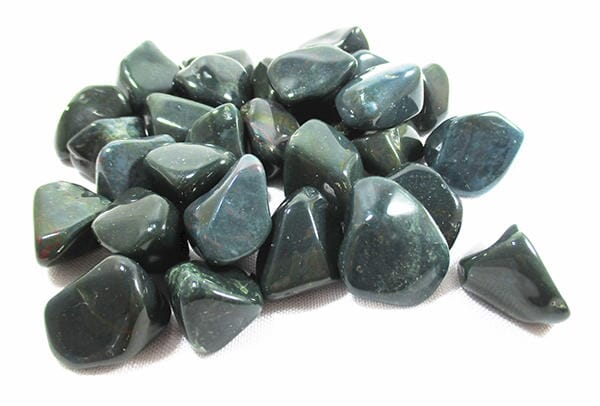 Green Bloodstone Rough Tumble Chips (x3) - Cut & Polished Crystals > Polished Crystal Tumble Stones