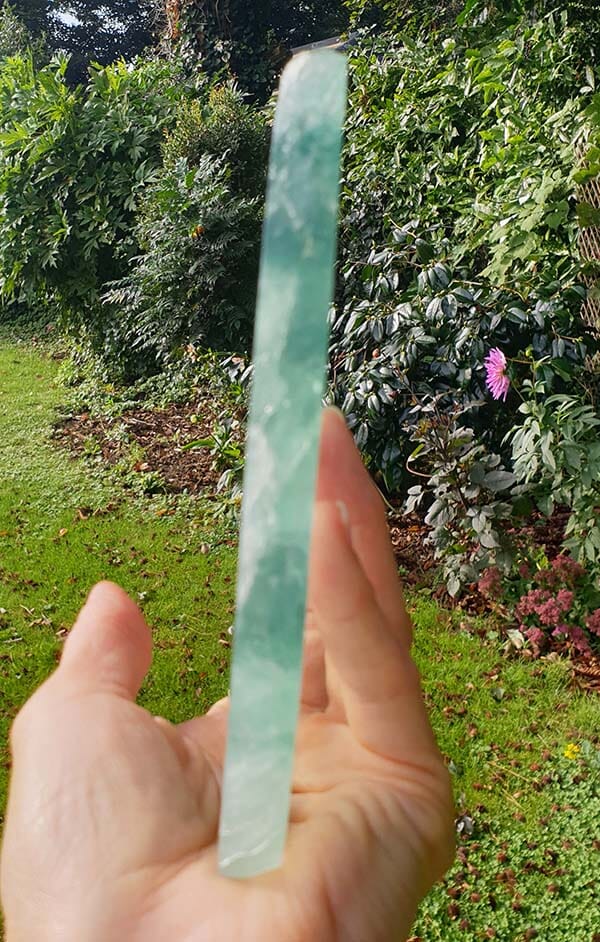 Green Fluorite Slice Large - Natural Crystals > Raw Crystal Chunks
