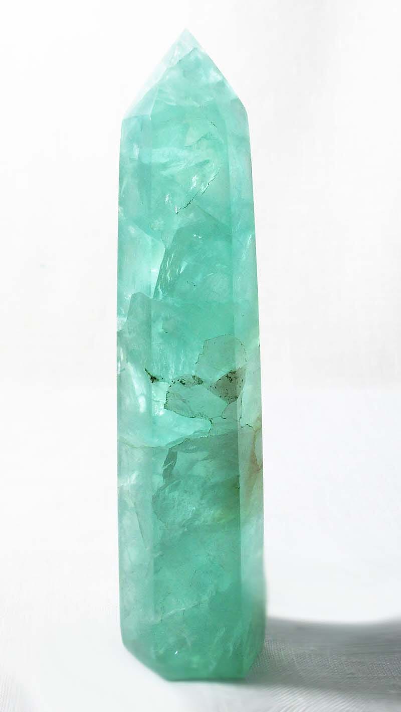 Green Fluroite Polished Point (Large) - Cut & Polished Crystals > Crystal Obelisks & Natural Points