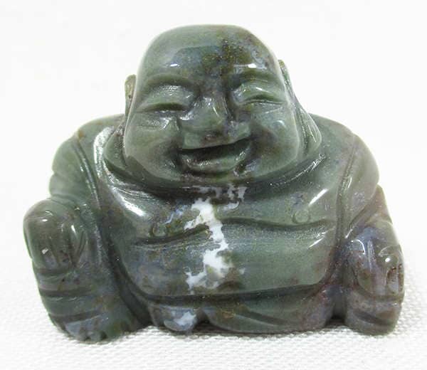 Green Jasper Buddha (Small) - Crystal Carvings > Hand Carved Buddhas