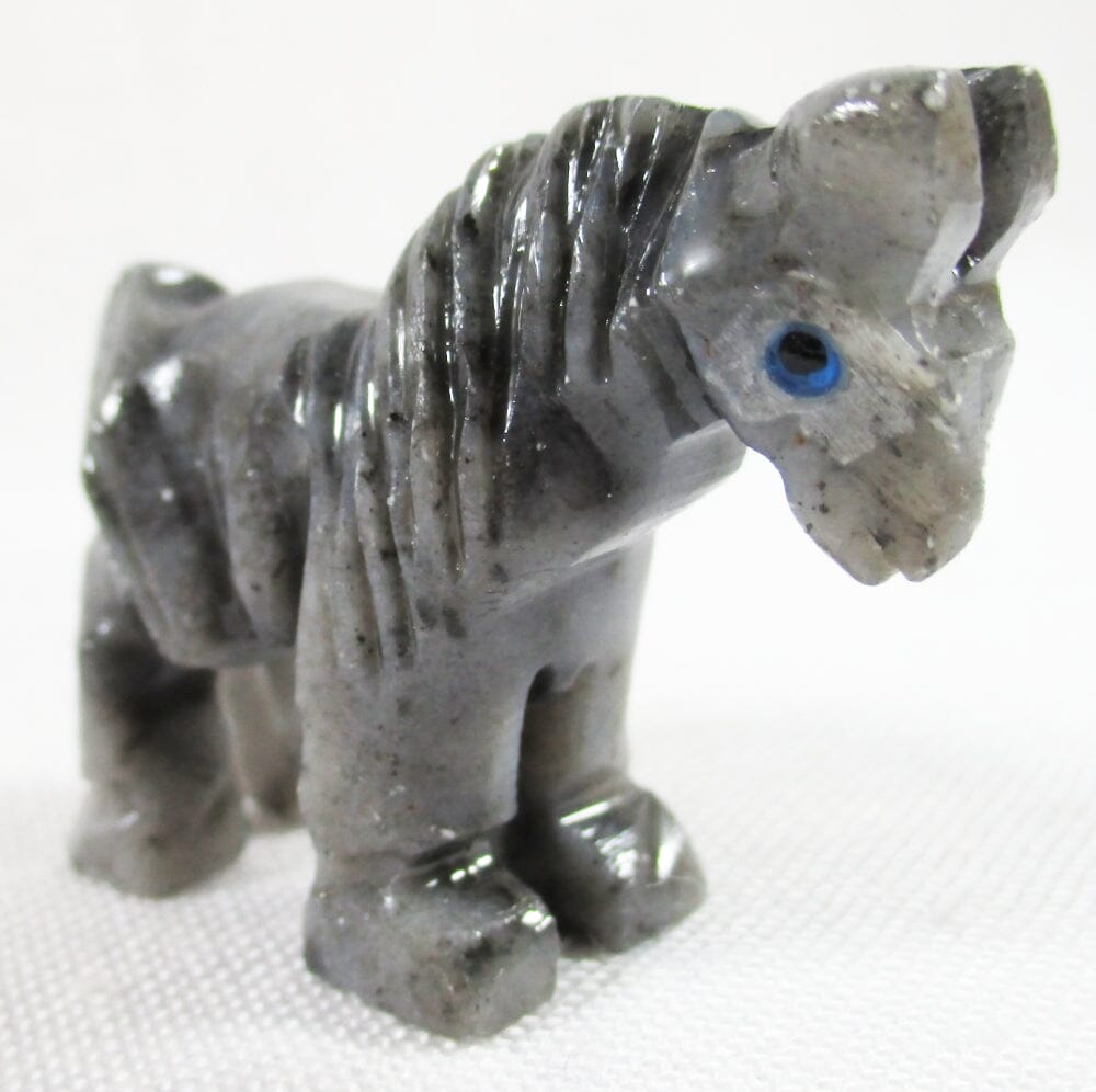 Grey Soapstone Horse (Small) - Crystal Carvings > Carved Crystal Animals