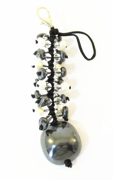 Haematite Catkin clip-on - Others > Keyrings & Clip-On Crystals