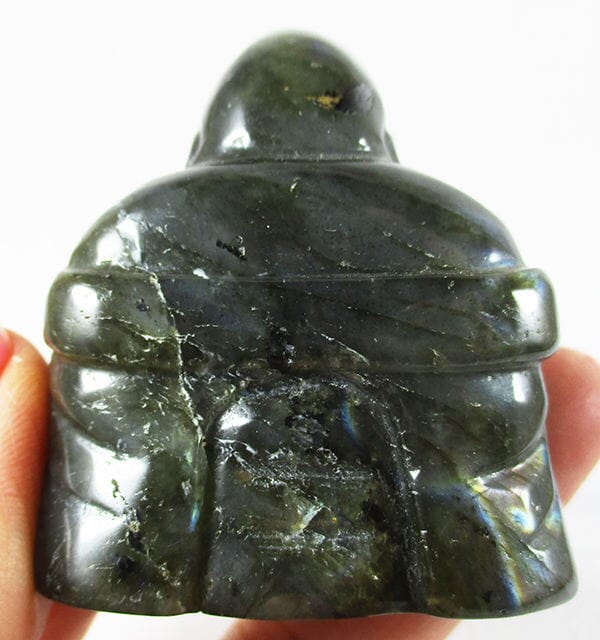 Labradorite Happiness Buddha - Crystal Carvings > Hand Carved Buddhas