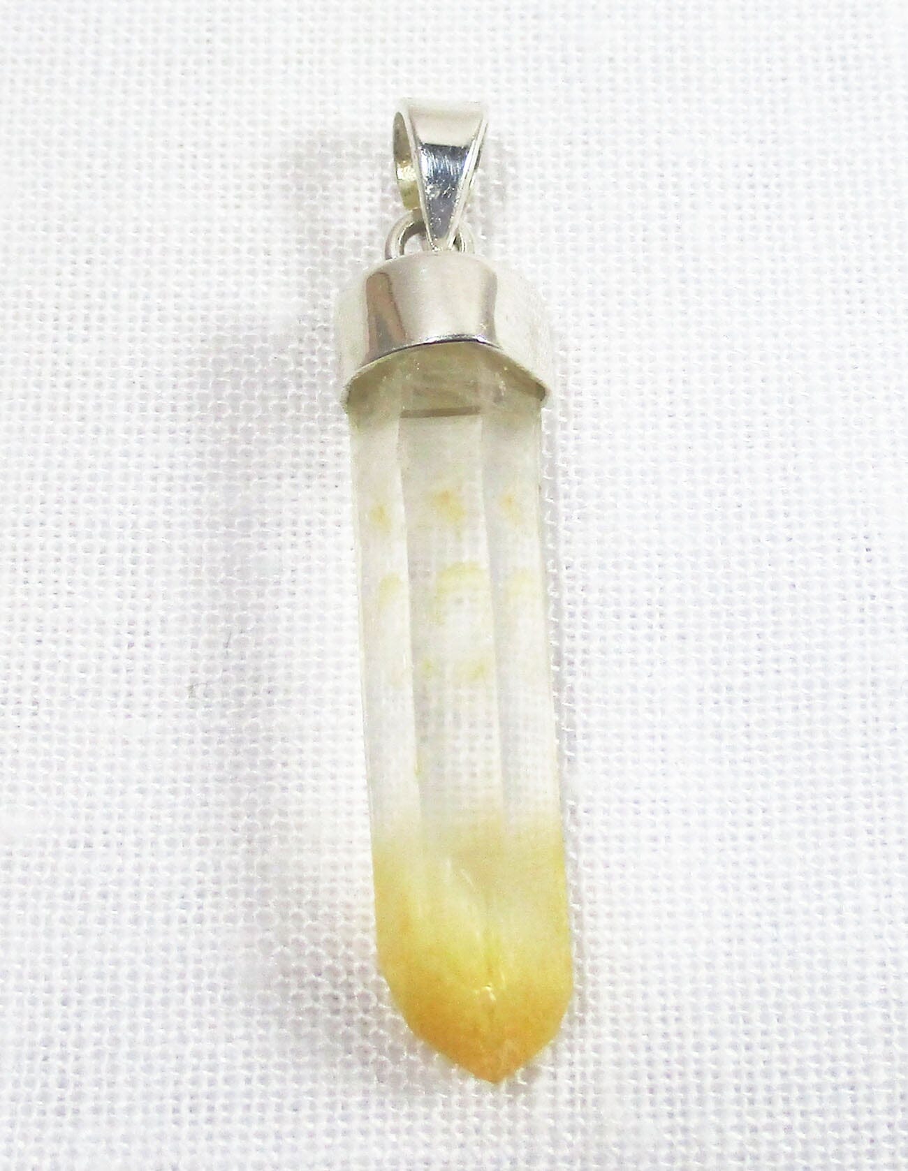 Mango Calcite Point Pendant - Crystal Jewellery > Crystal Pendants