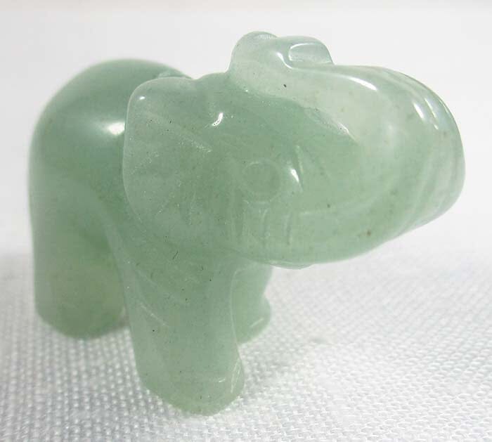 Mini Green Aventurine Elephant - Crystal Carvings > Carved Crystal Animals