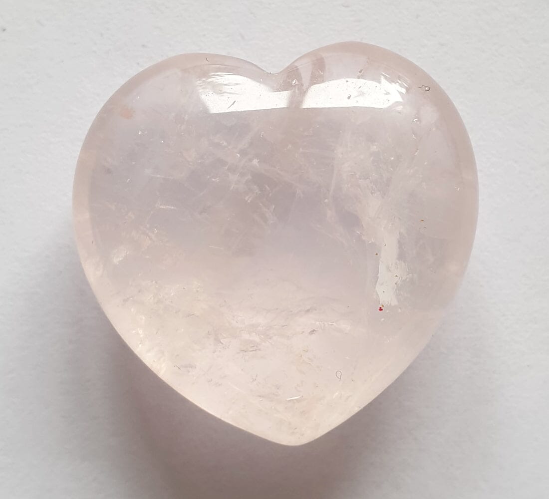 Mini Hint of Pink Rose Quartz Heart - Crystal Carvings > Polished Crystal Hearts
