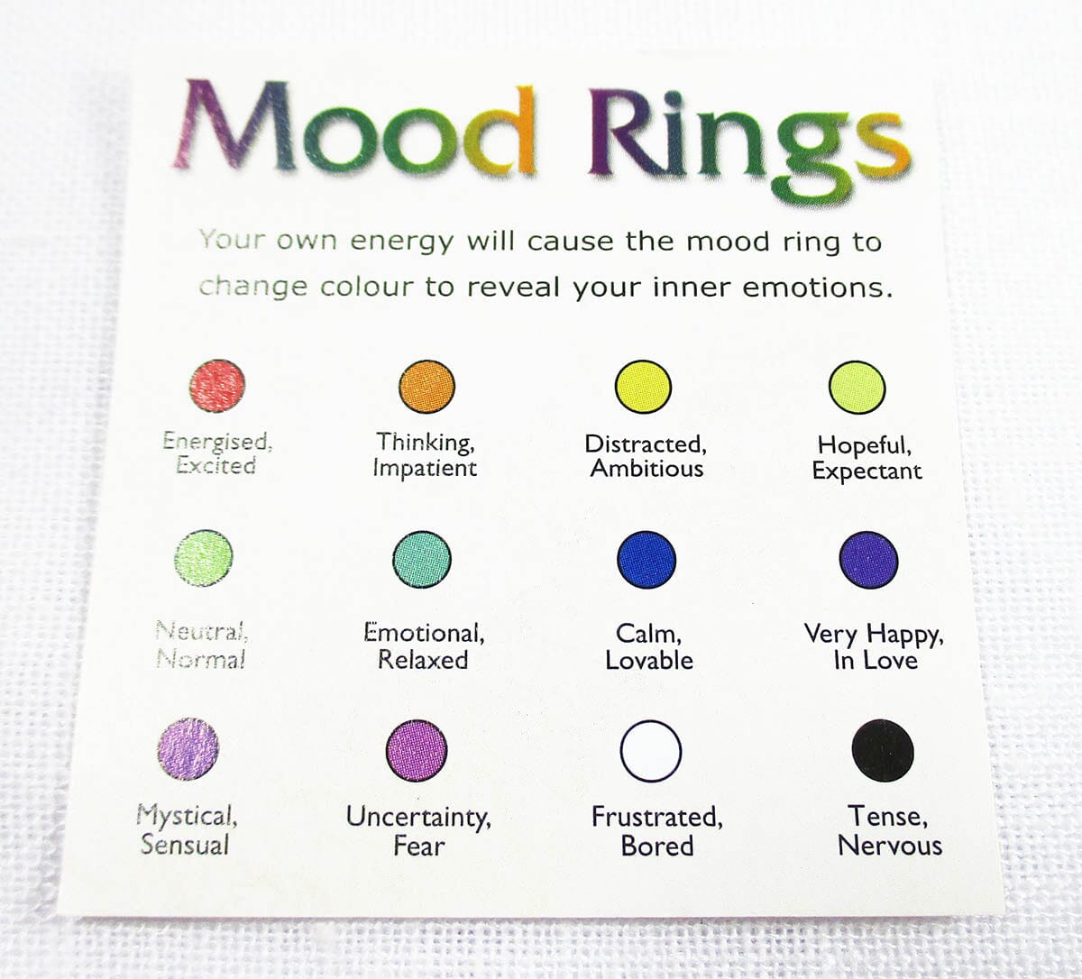 Mood Ring Size K - Crystal Jewellery > Gemstone Rings