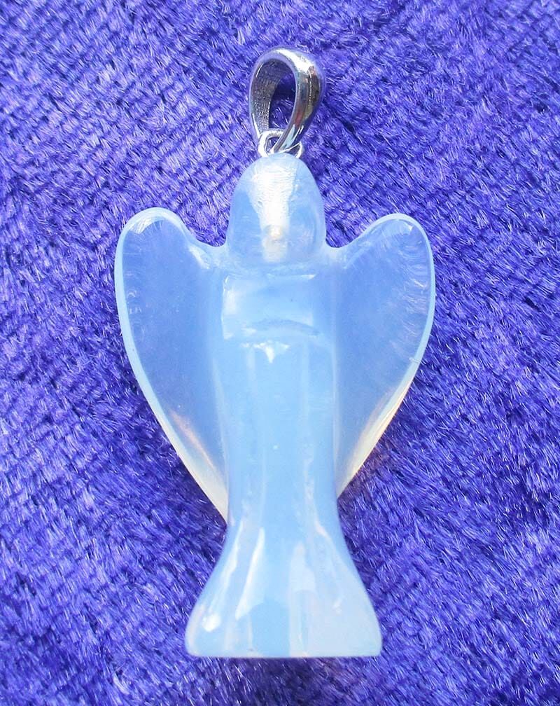 Opalite Angel Pendant - Crystal Jewellery > Angel Pendants