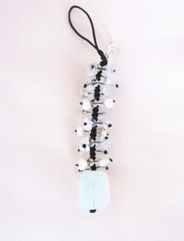 Opalite clip-on bag or zip tag - Others > Keyrings & Clip-On Crystals