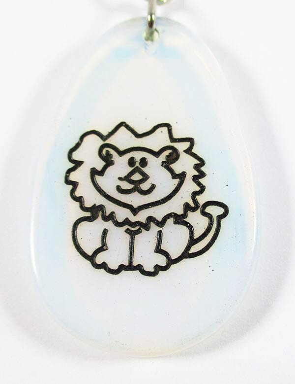 Opalite Lion Keyring - Others > Keyrings & Clip-On Crystals