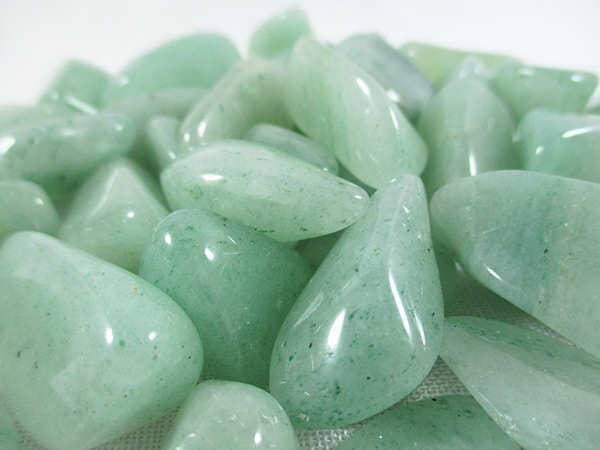 Pale Green Aventurine Chips (x3) - Cut & Polished Crystals > Polished Crystal Tumble Stones
