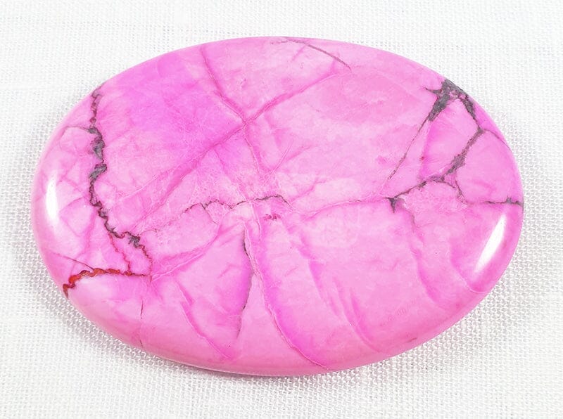 Pink Howlite Palm Stone - Cut & Polished Crystals > Polished Crystal Palm Stones