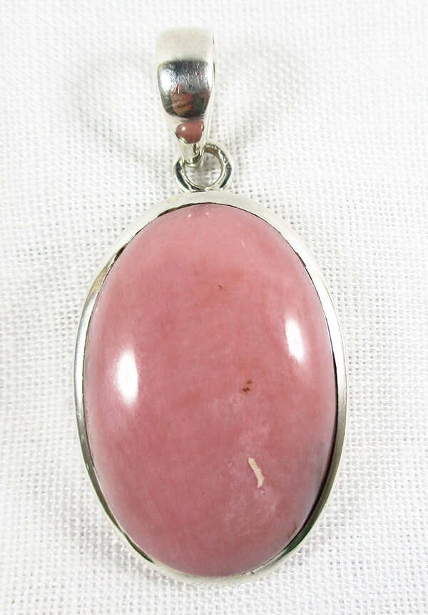 Pink Opal Oval Pendant - Crystal Jewellery > Crystal Pendants