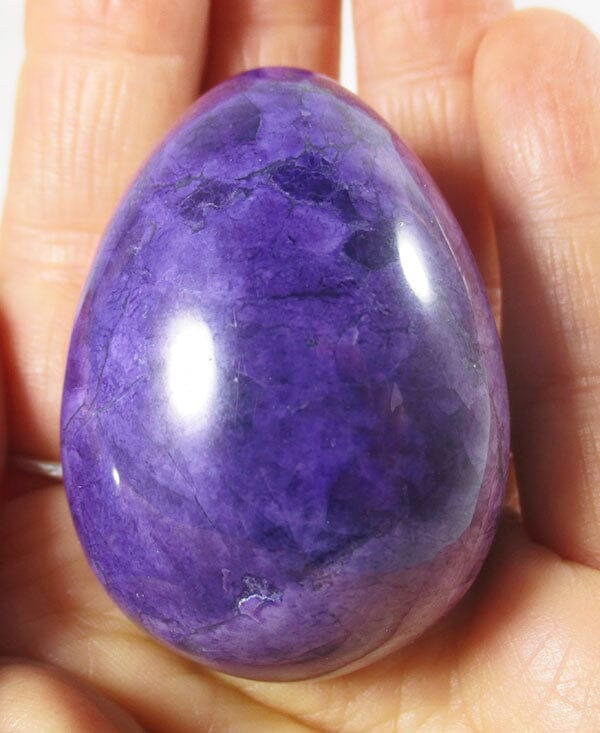 Purple Howlite Egg - Crystal Carvings > Polished Crystal Eggs