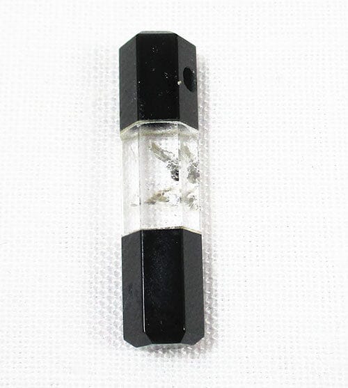 Quartz and Obsidian Hexagonal Pendant (Small) - Crystal Jewellery > Crystal Pendants