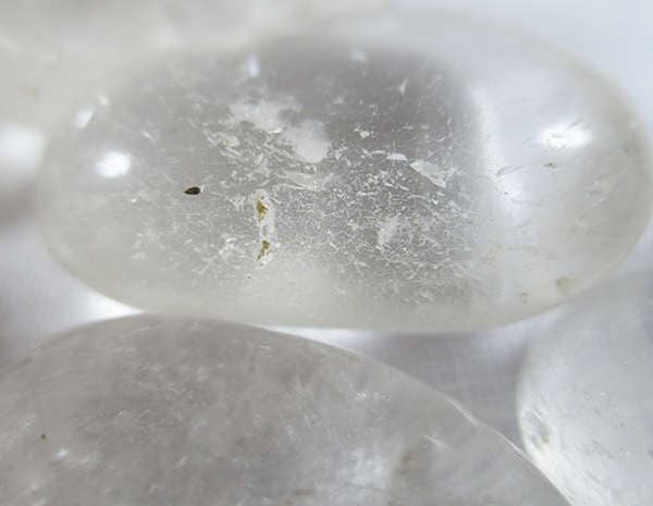 Quartz Tumble Stones (x3) B Grade - Cut & Polished Crystals > Polished Crystal Tumble Stones