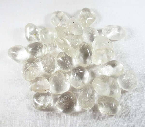 Quartz Tumble Stones (x3) B Grade - Cut & Polished Crystals > Polished Crystal Tumble Stones