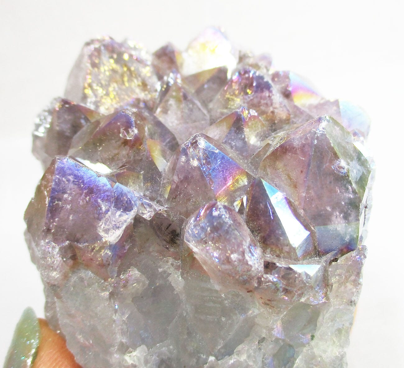 Rainbow Aura Amethyst Rough Cluster - Natural Crystals > Natural Crystal Clusters