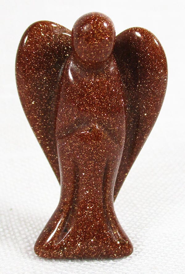 Red Goldstone Angel (Small) - Crystal Carvings > Crystal Angels