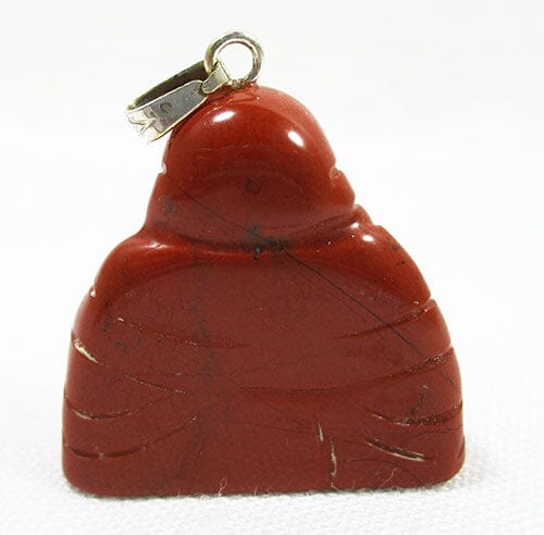 Red Jasper Buddha Pendant - Crystal Jewellery > Crystal Pendants