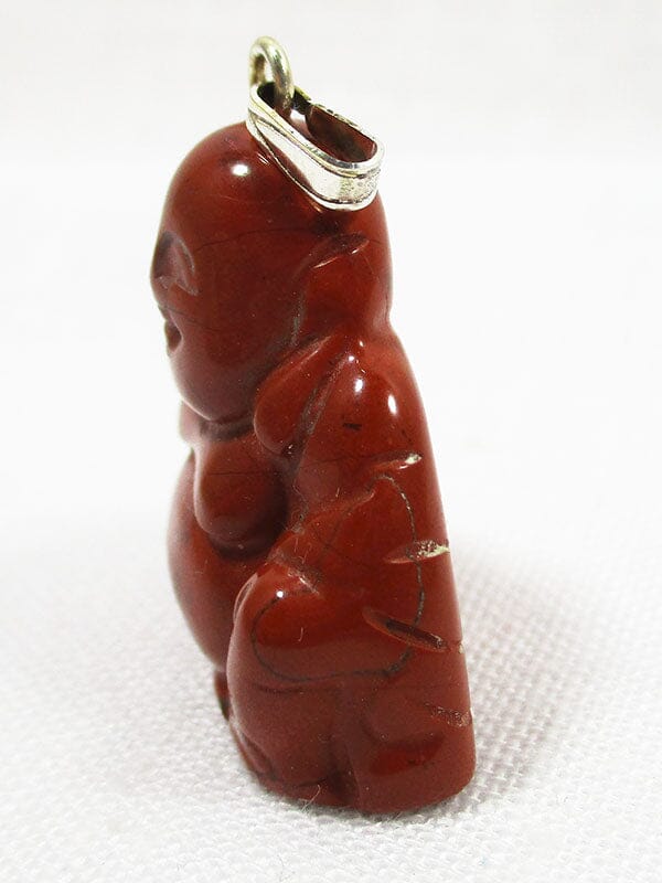 Red Jasper Buddha Pendant - Crystal Jewellery > Crystal Pendants
