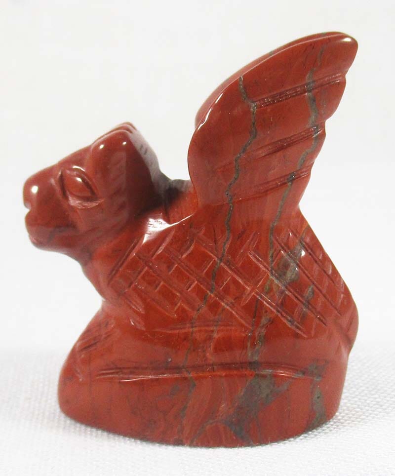 Red Jasper Dragon - Crystal Carvings > Carved Crystal Animals