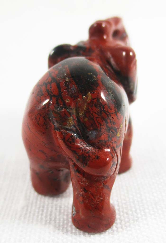 Red Jasper Mini Elephant - Crystal Carvings > Carved Crystal Animals
