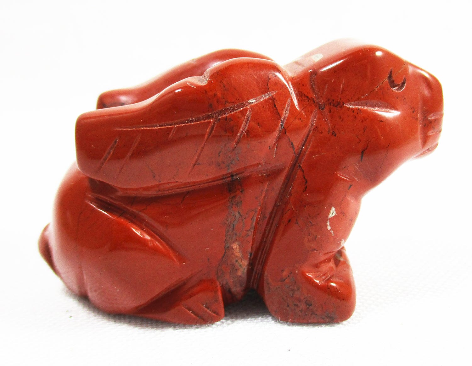 Red Jasper Rabbit - Crystal Carvings > Carved Crystal Animals